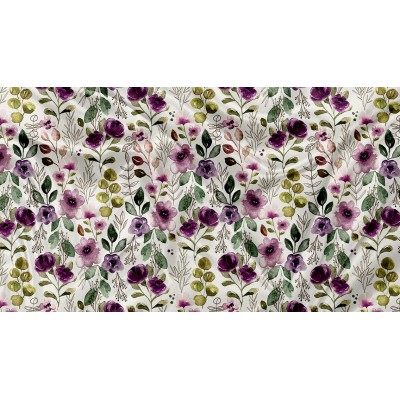 Printed Cuddle Squish Floral Boho Violet - PRINT IN QUEBEC IN OUR WORKSHOP